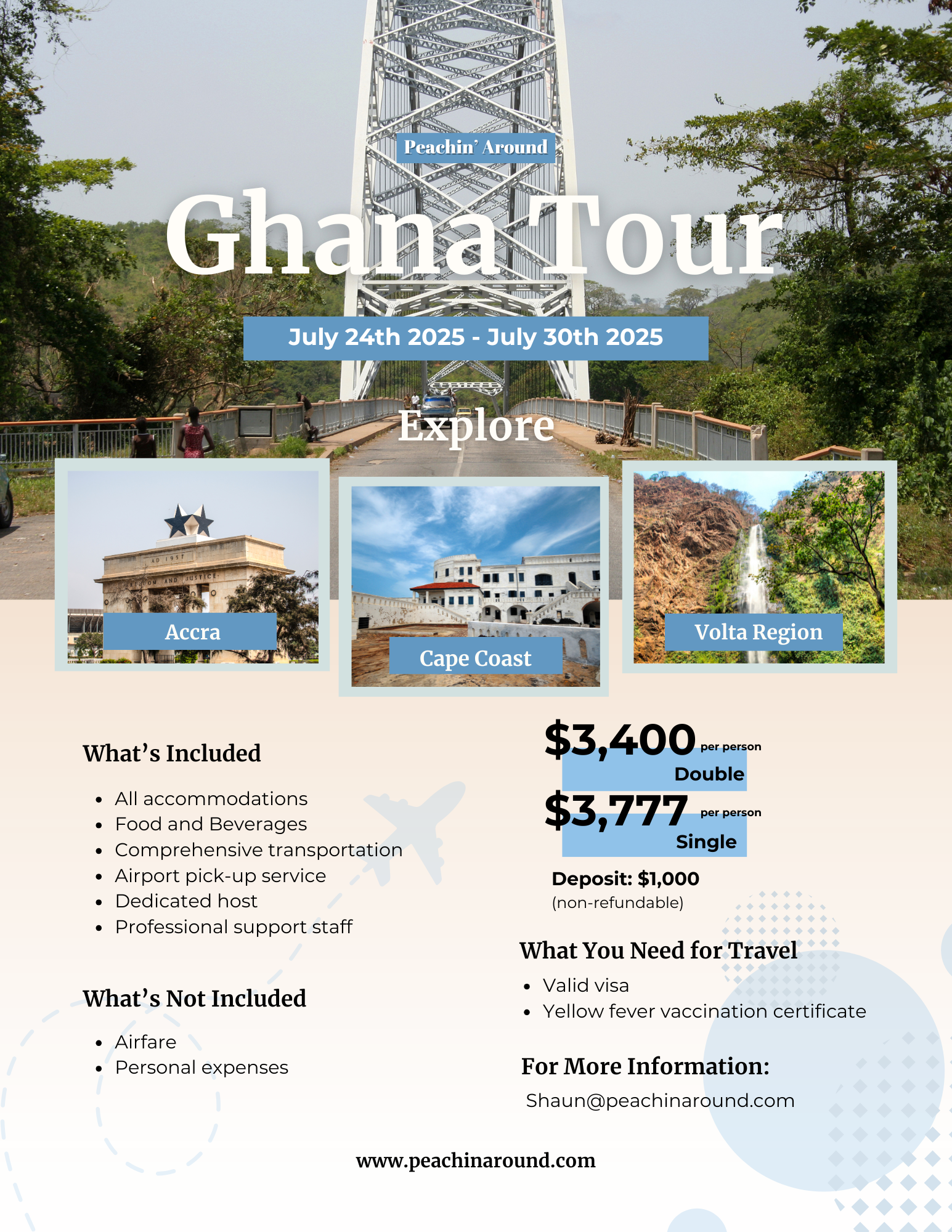 Experience the Ultimate Ghana Tour: July 24th – 30th